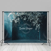 Lofaris Blue Arch Wall Floral Wedding Photography Backdrop